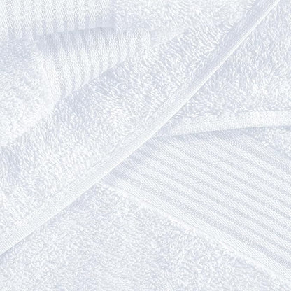 Belizzi Home Ultra Soft 3 Pack Cotton Towel Set, Contains a Bath Towel 28x55 inch, a Hand Towel 16x24 inch & a Wash Coth 12x12 inch, Ideal Everyday use, Compact & Lightweight - White