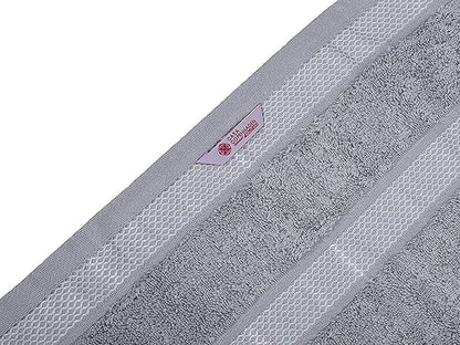 CASA COPENHAGEN Solitaire 6 Pieces Towel Set- Grey Violet, 600 GSM 2 Bath Towel 2 Hand Towel 2 Washcloth, Designed in Denmark Made of Soft Egyptian Cotton for Bathroom, Kitchen & Shower