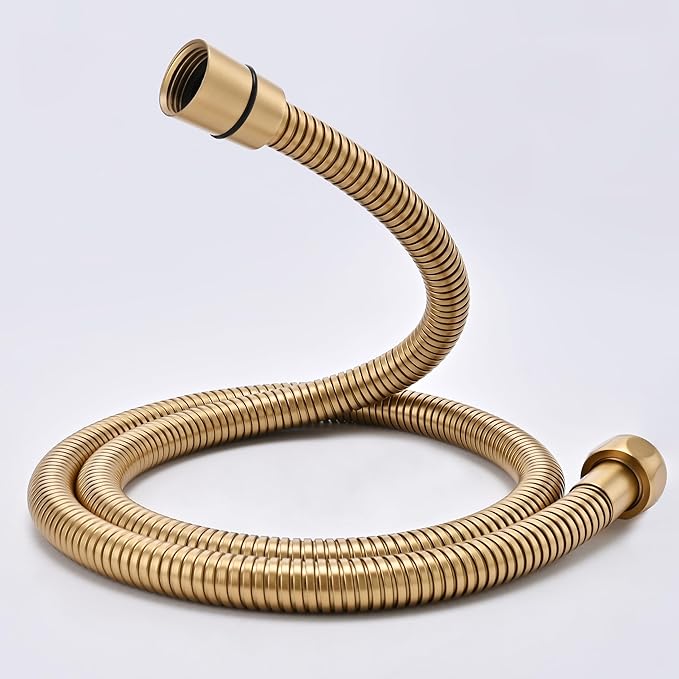 39 Inches High Pressure Bidet Hose Short Gold Shower Hose Extra Long 304 Stainless Steel Handheld Showerhead Hoses, Anti Winding Interface,With Brass Insert Nut Shower Faucet Hoses Replacement