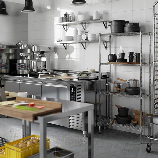 14" Deep x 30" Wide x 64" Height Wire Shelving Kit | 4-Tier | NSF Commercial Storage Rack Unit