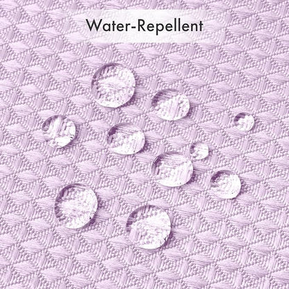 AmazerBath Light Purple Shower Curtain Waffle Textured, Lavender Shower Curtain Fabric Thick Heavy Duty 240GSM, Hotel Quality Bathroom Shower Curtains, Premium Polyester, 72 x 72 Inches