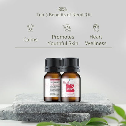 Neroli Essential Oil - Direct from Egyptian Nile Delta Farms - Steam Distilled - Aceite Azahar for Aromatherapy, Massage, Diffuser, DIY Candle and Soap Making - 15ml