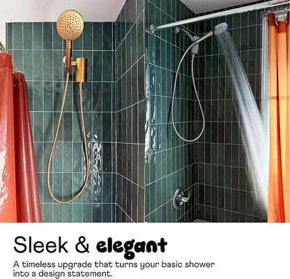 Sproos - Handheld Showerhead, High Performance Filtration System for Healthier Hair and Skin, Extra Long 70 Inch Hose, 3 Customized Spray Functions, 6 Colors (Moonlight, Shower Filter Set)