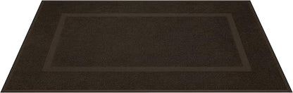 Cotton Paradise 100% Cotton Bath Mats for Bathroom Floor Set of 2 Pack, 20x34 Soft Absorbent Washable Quick Dry Tub Bathmat, Brown Towel Bath Mat