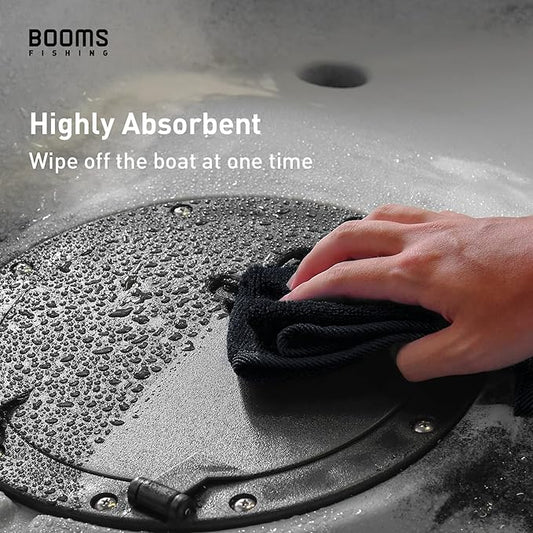 Booms Fishing B0T Microfiber Fishing Towel with Clip, 3 Pack Black