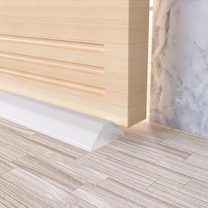 Collapsible Shower Threshold Water Dam, Shower Door Water Dam Barrier, Dry and Wet Separation Door Dam Water Stopper Kitchen Shower Threshold Silicon Water Blocker(98Inch)