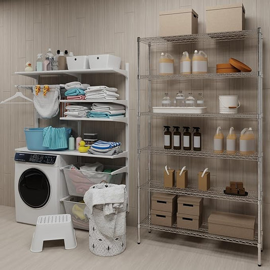 14" Deep x 48" Wide x 74" Height Wire Shelving Kit | 6-Tier | NSF Commercial Storage Rack Unit