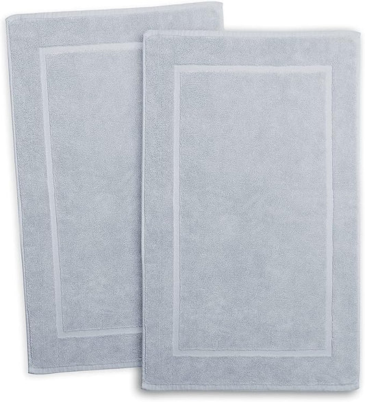 Hearth & Harbor Bath Mat Towels - 100% Ring Spun Cotton Luxury Towels - Ultra Soft & Highly Absorbent, Bathroom Towels, Floor Mat - Ice Blue