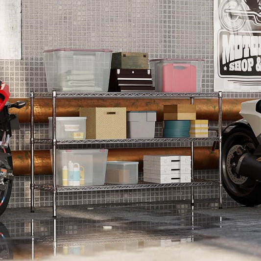 18" Deep x 54" Wide x 34" Height Wire Shelving Kit | 3-Tier | NSF Commercial Storage Rack Unit