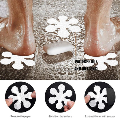 Bathtub Stickers Non-Slip, Safety Shower Treads Adhesive Appliques with Premium Scraper