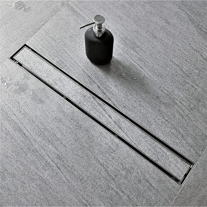 Neodrain 18-Inch Linear Shower Drain with Tile Insert Grate,Brushed 304 Stainless Steel Rectangle Shower Floor Drain, Floor Shower Drain