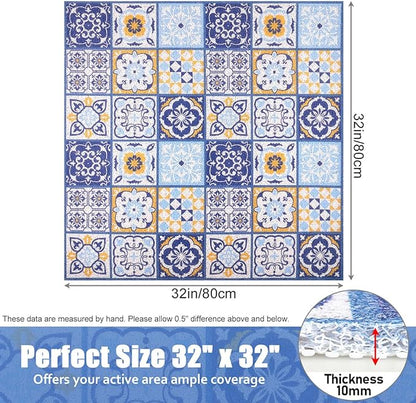 Non Slip Shower Mat, Soft Comfortable Shower Floor Mat with Drain, PVC Loofah Bath Mat for Shower, Bathroom and Wet Areas, Quick Drying Easy Cleaning