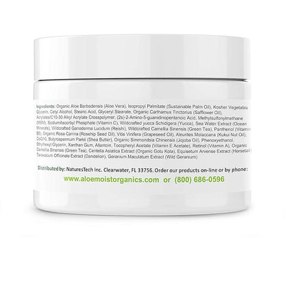 Organic Aloe Vera Lotion - Face & Body Moisturizing Cream with Natural Aloe Vera, Vitamin E Oil, Vitamin C, Retinol Cream, Shea Butter – Anti Aging Face Moisturizer for Women, Dry Skin (8 oz)