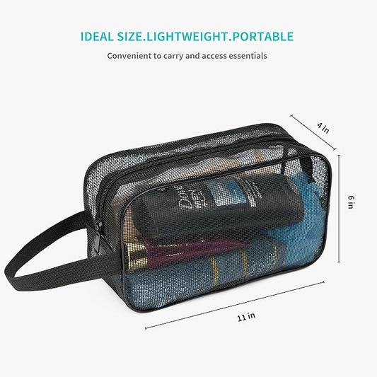 Mesh Shower Caddy Bag for Bathroom Gym Camping Portable Travel Mesh Toiletry Bag for Women Men