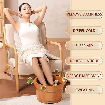 30 PCS Body Detox Foot Soak to Remove Toxins,Lymphatic Drainage Ginger Feet Soak,Mugwort Herbal Foot Detoxing Soak for Dry Cracked Feet Dispel Cold Remove Dampness 泡脚足浴包艾草叶