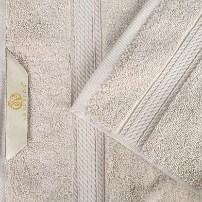 Superior Egyptian Cotton Pile Bath Sheet, Ultra Soft Luxury Towels, Thick Plush Essentials, Absorbent Heavyweight, Guest Bath, Hotel, Spa, Home Bathroom, Shower Basics, Stone (Pack of 4)