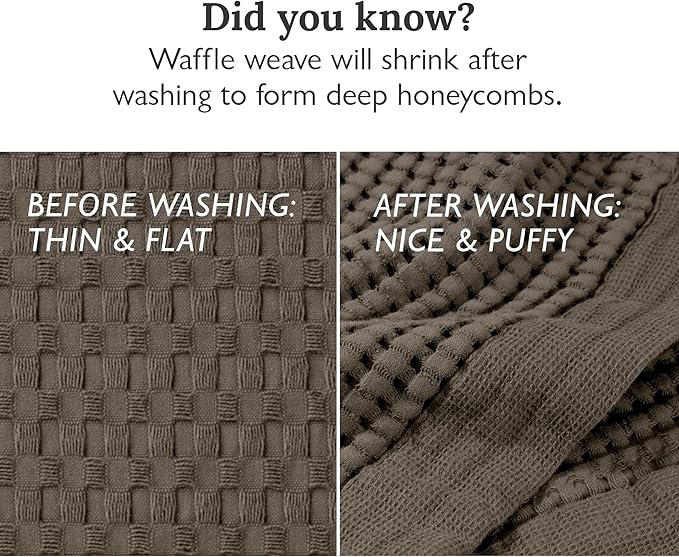 GILDEN TREE Waffle Bath Sheet Quick Dry Towel, Thin Luxury Bath Towels, 40x80 Large Bath Towels 2 Pack Bath Sheets, Modern Style (Stone)