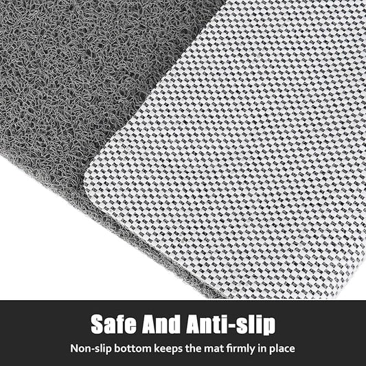 Square Shower Mat Non Slip: 27x27 Inch Extra Large Shower Floor Mat with Drain Hole in Middle - Soft PVC Loofah Bath Mat for Shower - Anti Slip Shower Stall Mat for Elderly and Kids
