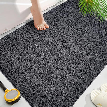 Shower Mats Non Slip for Elderly, 24x32’’Lager Loofah Loofah Bath Mats for Shower, Non-Slip Bath Mat for Elderly-Black