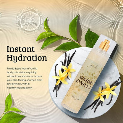 Warm Vanilla Unisex, Womens Perfume Fragrance Body Mist & Sprays, Women's Fruity Luxury Scented Gifts & Presents, 8 oz Fine Mist Spray Bottle (Warm Vanilla)