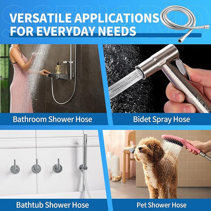 Extra Long Replacement Shower Hose Extension Handheld Shower Head Hose 90 Inches Flexible and Durable with Brass Insert and Nut