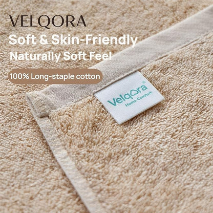 Cotton Bath Towel – Large 30x60 Inches, Soft, Thick & Absorbent Towel for Bathroom, Spa, or Home Use (Beige, 2 Pack – 30"x60")