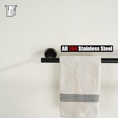 JQK Oil Rubbed Bronze Towel Bar, 20.5 Inch 304 Stainless Steel Thicken 0.8mm Towel Rack Bathroom, Towel Holder ORB Wall Mount, Useable Length 18 Inch, TB110L18-ORB