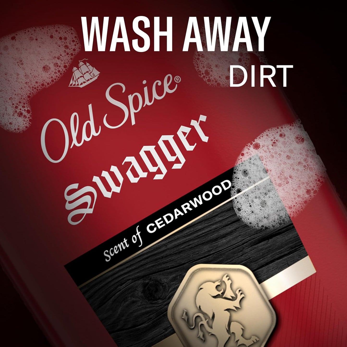 Old Spice Refreshing Body Wash for Men, 3X Defense, 24/7 Shower Fresh with Long Lasting Scent, Travel Size, Red Collection, Swagger with Cedarwood Scent, 3 oz
