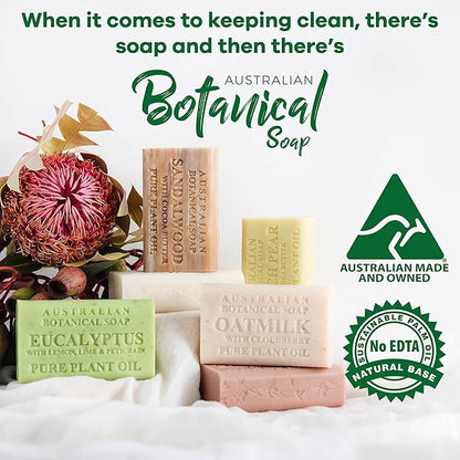 Australian Botanical Soap Variety Pack Includes 4 Valencia Orange and 4 Sea Salt Soap for Face, Hands and Body, Enriched with Shea Butter, Ocean Minerals and Vitamin C