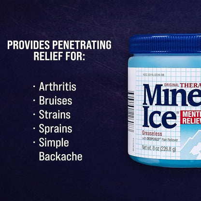 Mineral Ice Therapeutic Pain Relieving Gel, 8 Ounce