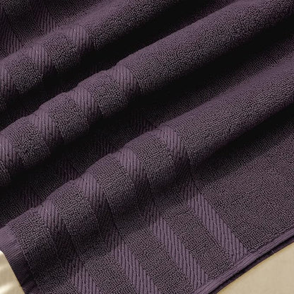 Hearth & Harbor Bath Towels for Bathroom - 100% Ring Spun Cotton Luxury Bathroom Towels - Soft & Highly Absorbent Bath Towels Set, 6 Piece Set, Purple
