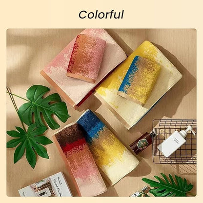 SEMAXE 18-Pack Bath Towel Set Include 6 Bath Towels, 6 Hand Towels, 6 Wash Cloths, 100% Cotton Bathroom Towels with Hanging Loops, Soft & Absorbent Towel, Colorful Towel - Beach Collection