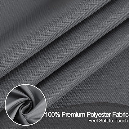 AooHome Fabric Shower Curtain Liner, Solid Hotel Shower Curtain, Water Repellent, Dark Grey, 72 Width x 78 Height Inch