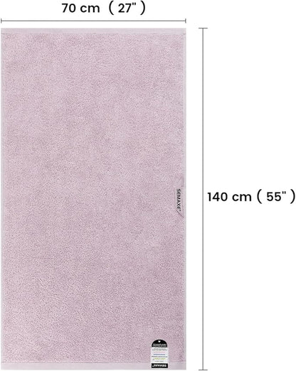SEMAXE Purplish Red Bathroom Towel, 100% Cotton Bath Towel with Hanging Loop and Smart Tag, Hotel & Spa Quality Soft Absorbent Towel, Gift Box Packaging, 1 Pc Bath Towel, 55" L x 27" W