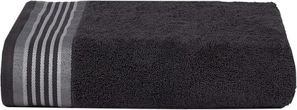 CASA COPENHAGEN He & She 4 Pieces Large Bath Towel Set- Pine Grey + Grey Violet, 550 GSM, Designed in Denmark Made of Soft Egyptian Cotton for Bathroom, Kitchen & Shower