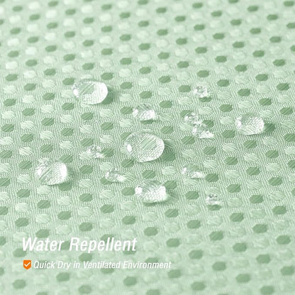 Gibelle Mint Green Shower Curtain, Waffle Weave Textured Fabric Shower Curtain for Bathroom - Soft Cloth & Hotel Spa Luxury, Water Repellent, Machine Washable, 72X72, Mint Green