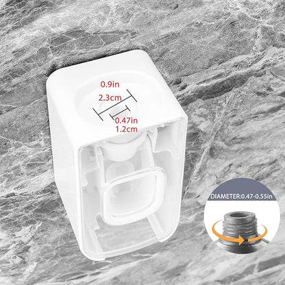 2 Slot Toothbrush Holder and Toothpaste Dispenser Wall Mounted, Automatic Toothpaste Squeezer, 2 in 1 Tooth Brush Toothpaste Organizer for Shower (Clear)
