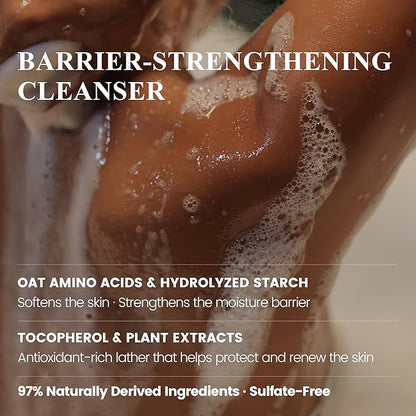 Atom Fresh Antioxidant-Rich Body Wash – Ocean Breeze | Softening Cleanse with Oat Amino Acids, Soapberry & Vitamin E | Plant-Based, Sulfate-Free (16.94 fl oz)