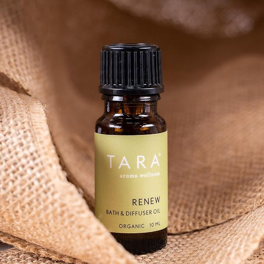 TARA Spa Therapy Renew Bath & Diffuser Oil – 100% Organic, Blended Concentrated, Aromatherapy Formula, 10ml