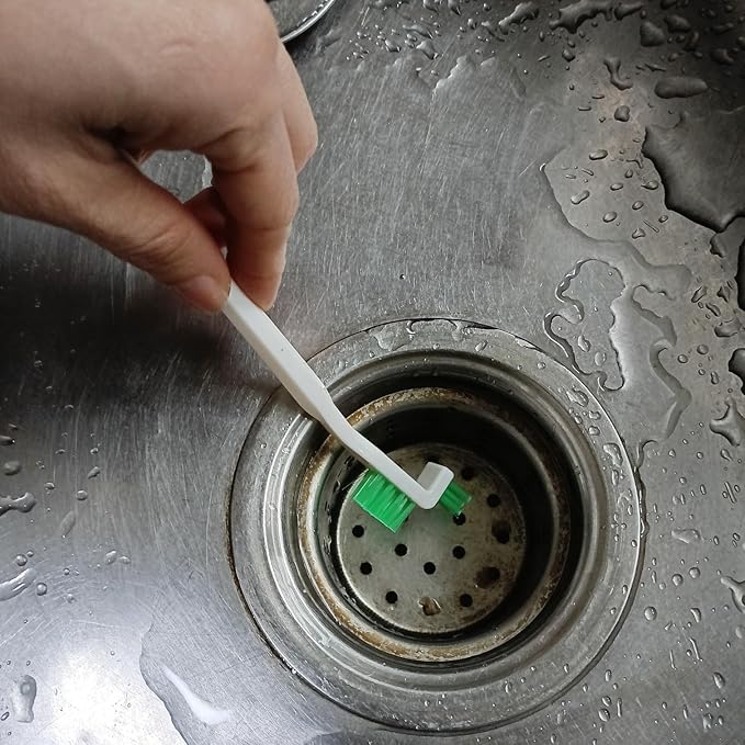 NewFeru Bottle Cap Brush Mini with Little Flat Detail Scrubbers, Tiny Crevice Split Crack Cleaner for Cleaning Groove Gap Corner of Lids, Window Door Tracks, Grout, Small Parts, and Keyboard (6)