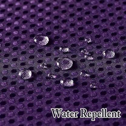 Gibelle No Hook Waffle Weave Shower Curtain with Snap-in Fabric Liner Set for Bathroom, Hotel Style with Mesh Top Window, Waterproof & Washable, Purple, 72x74