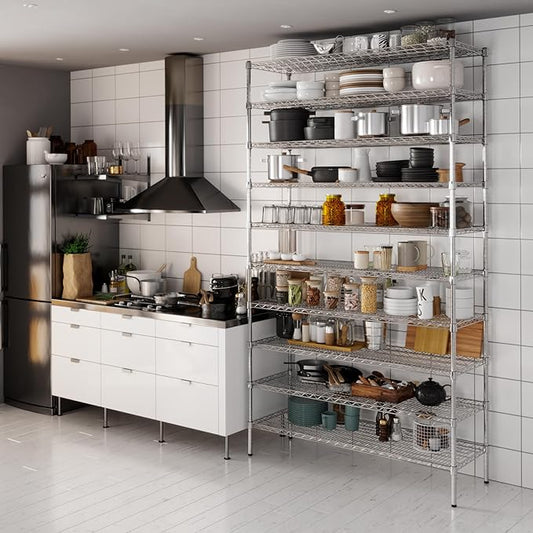 18" Deep x 54" Wide x 96" Height Wire Shelving Kit | 10-Tier | NSF Commercial Storage Rack Unit