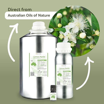 Lemon Myrtle Essential Oil - Experience an Invigorating, Fresh Citrus Aroma - Pure, Undiluted Therapeutic Grade Essential Oil - 5 ml