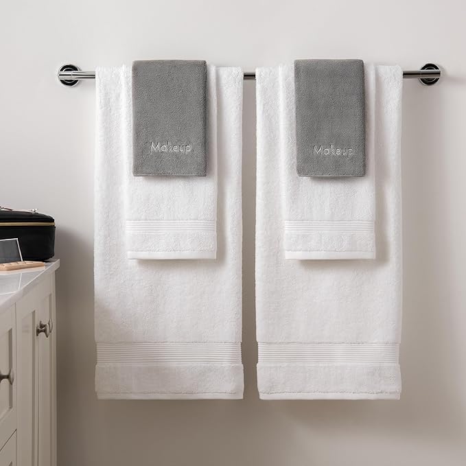 Arkwright Makeup Towels - Bulk Case of 108 - Ultra Soft & Gentle Microfiber Coral Fleece Washcloth Face Make Up Remover, Reusuable Eraser Cloth Essentials for Hosts & Artists, 13 x 13 in, Grey