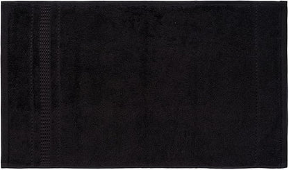 Melissa Linen, 8 Piece Towel Set, 2 Bath Towel 2 Hand Towel 4 Fingertip Towels, Cotton Towels for Bathroom and Kitchen, Absorbent, Quick Dry, Durable and Soft, Jet Black