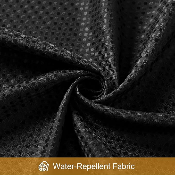 3 in 1 Shower Curtain Set, Black Waffle Shower Curtain and PEVA Liner Set with 12 Stainless Steel Shower Curtain Hooks, Waterproof Fabric Shower Curtains for Bathroom, 72 W x 72 H
