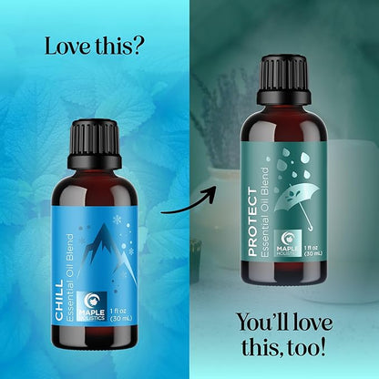 Mint Essential Oil Blend - Refreshing Mint Oil Diffuser with Cooling Peppermint Spearmint Bergamot and Eucalyptus Oils - Pure Aromatherapy Oils