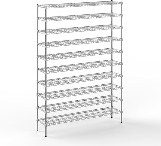 14" Deep x 60" Wide x 86" Height Wire Shelving Kit | 10-Tier | NSF Commercial Storage Rack Unit