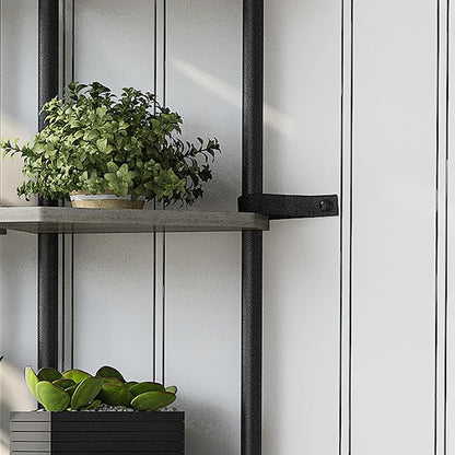 6 Tier Corner Shelf, 66.5'' Tall Standing Shelf, Narrow Display Shelf Stand, Modern Corner Bookshelf, Plant Stand, Corner Bookcase for Living Room, Bedroom, Bathroom, Oak LCS502Q