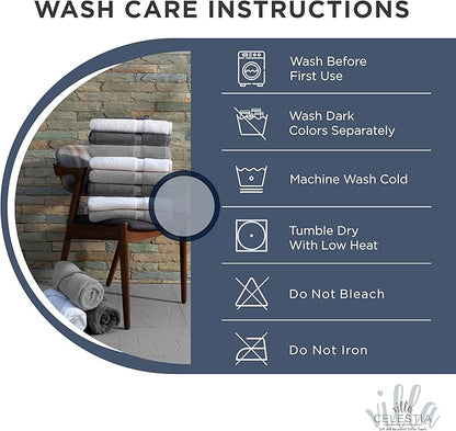 100% Cotton Hand Towel Set of 2, (16 x 28 inches) Sustainable, Soft, Highly Absorbent, Quick Drying, Combed Cotton Hand Towels Pack of 2 Ideal for Hotels, Spa, Bathroom, Dorm, Navy Blue